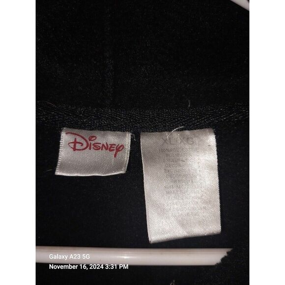 Disney Mickey Mouse Women's XL Black Fleece Full Zip Hoodie - Picture 3 of 5